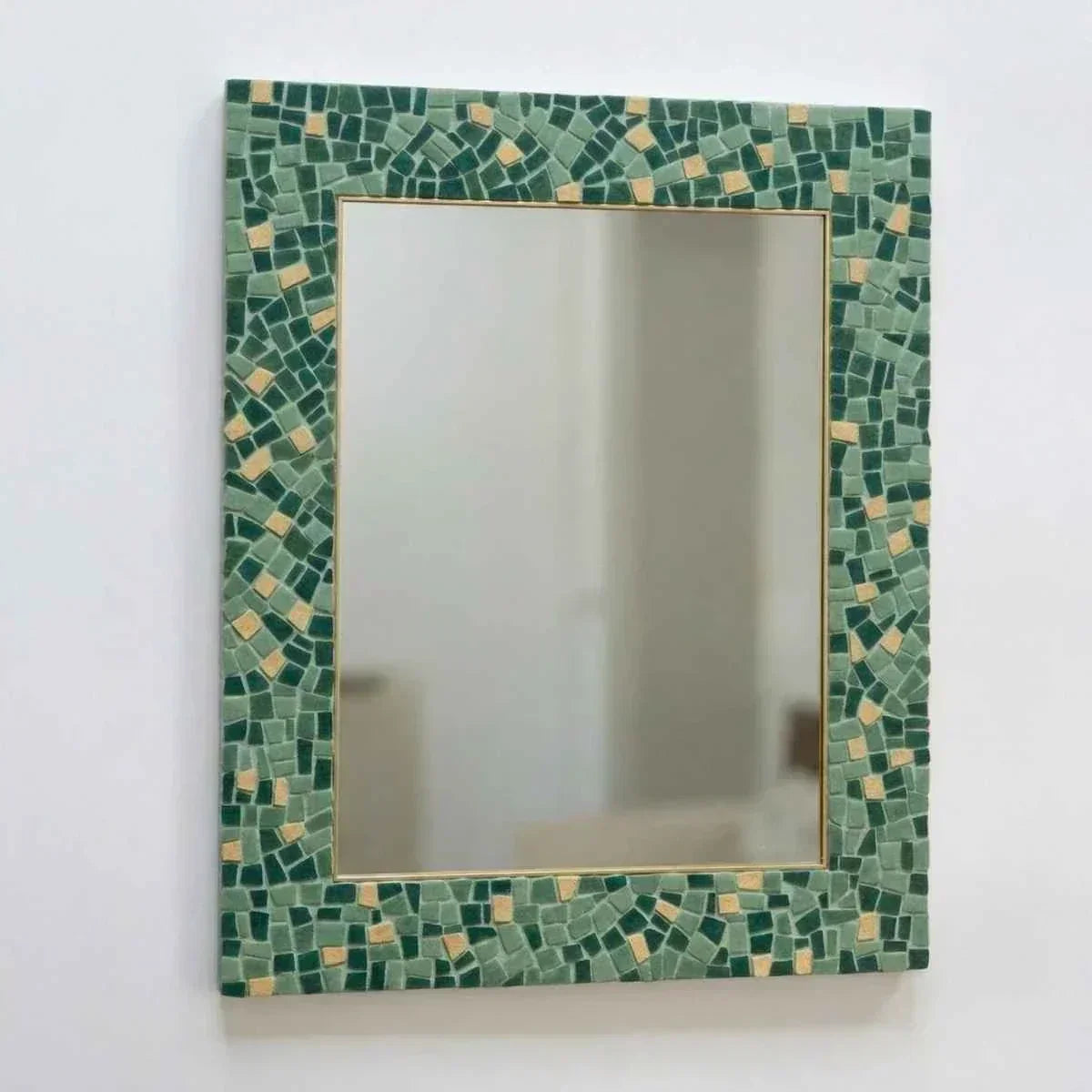 Mosaïque Miroir En Pâte De Verre Mosani - 10 Morceaux, Effet Brillant