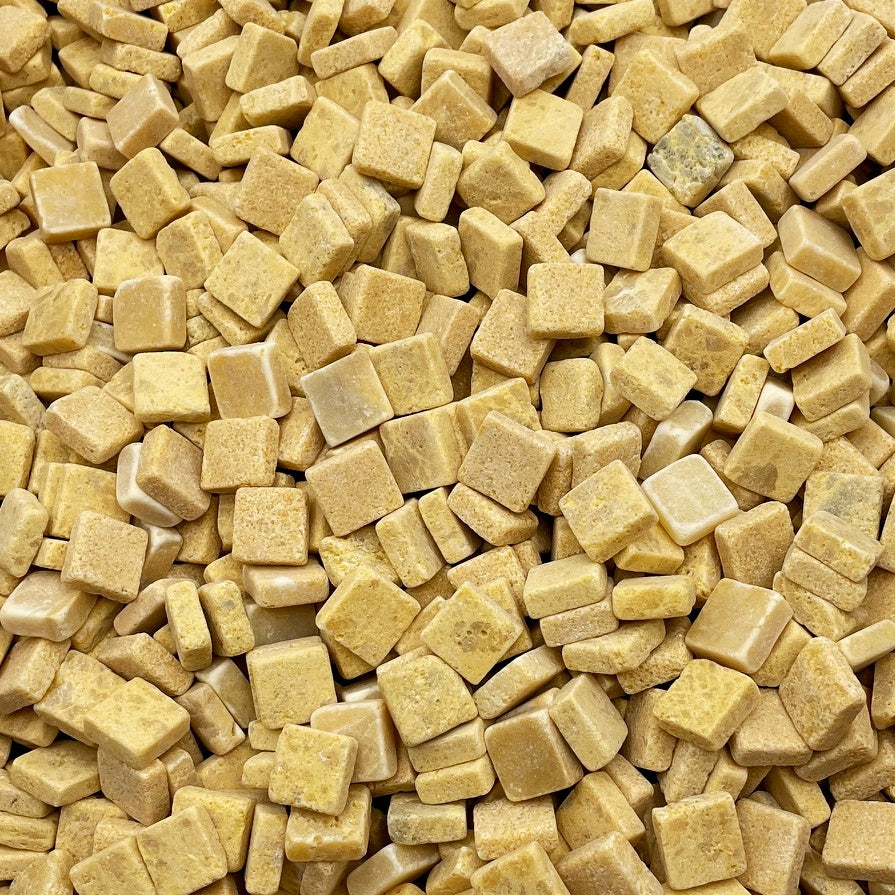 Carreaux de marbre nature 10x10 mm Giallo reale pour la mosaïque - Mosaïqu&