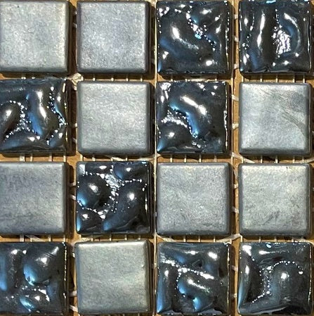 Pâte de verre décoratives fin de série pour la mosaïque : Nuance 6 des bosselés et lisses