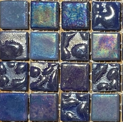 Pâte de verre décoratives fin de série pour la mosaïque : Nuance 2 des bosselés et lisses