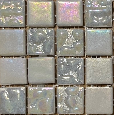 Pâte de verre décoratives fin de série pour la mosaïque : Nuance 4 des bosselés et lisses
