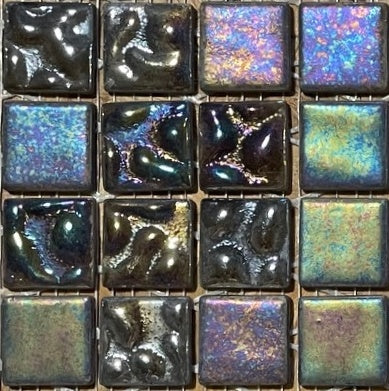 Pâte de verre décoratives fin de série pour la mosaïque : Nuance 1 des bosselés et lisses