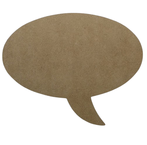 Bulle de bande dessinée en bois pour réaliser une mosaique