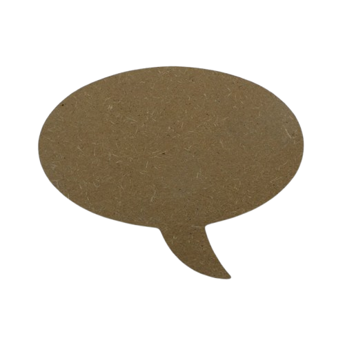 Bulle de bande dessinée en bois pour réaliser une mosaïque