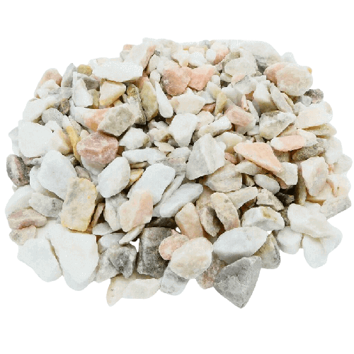 Cailloux pour mosaïque Nymphéas Rose Blanc - Mosaïqu&