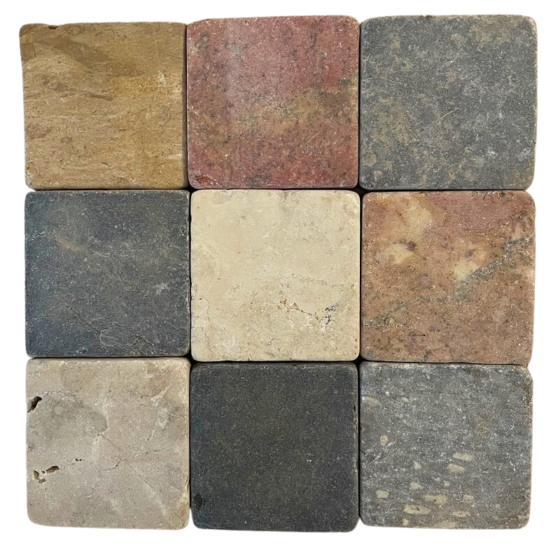 Carrés de Marbre Multi Couleurs