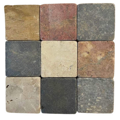 Carrés de Marbre Multi Couleurs