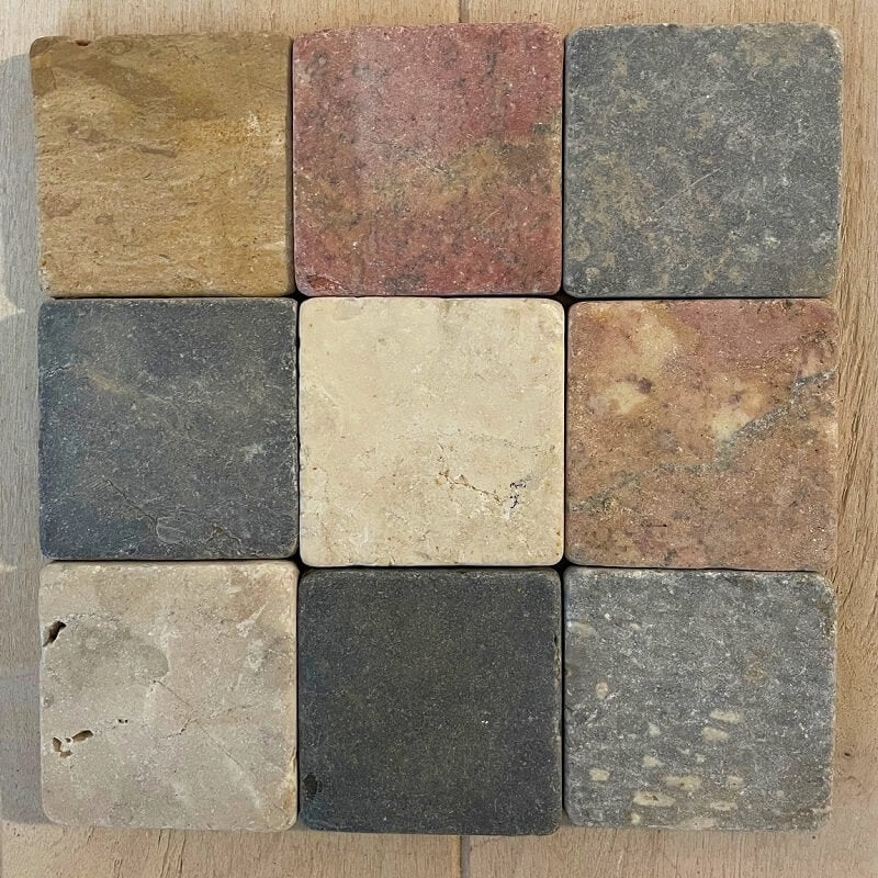 Carrés de Marbre Multi Couleurs