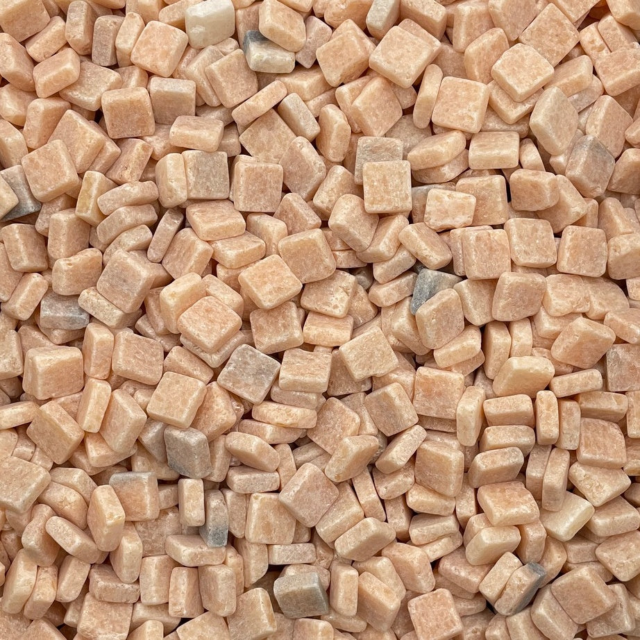 Carreaux de marbre nature 10x10 mm Rosa Porto pour la mosaïque - Mosaïqu'ella