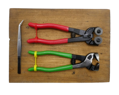 Kit Pinces pour la mosaïque comprenant une pince mosaïste, une pince à molettes et une pince Brucelles