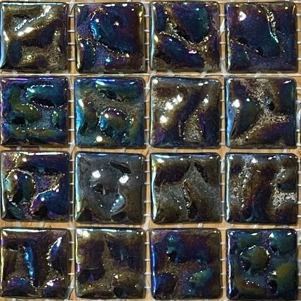 Pâte de verre décoratives fin de série pour la mosaïque : Nuance 7 des bosselés 