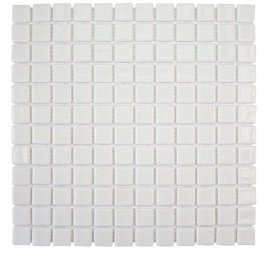 Pâtes de verre Blanco de couleur blanche en plaque de 144 carreaux-plaque entière