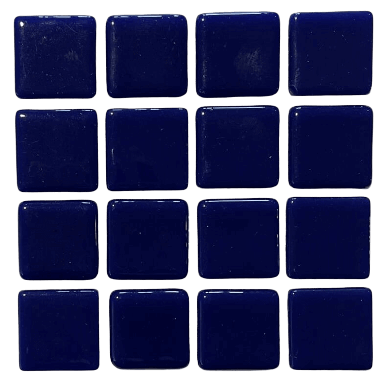 Pâte de verre espagnole unie Azul Marino