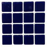 Pâte de verre espagnole unie Azul Marino