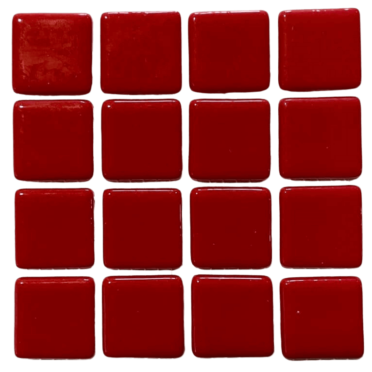 Pâte de verre espagnole unie Rojo