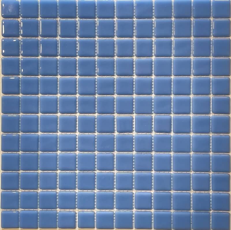 Pâte de verre espagnole unie Azul Claro