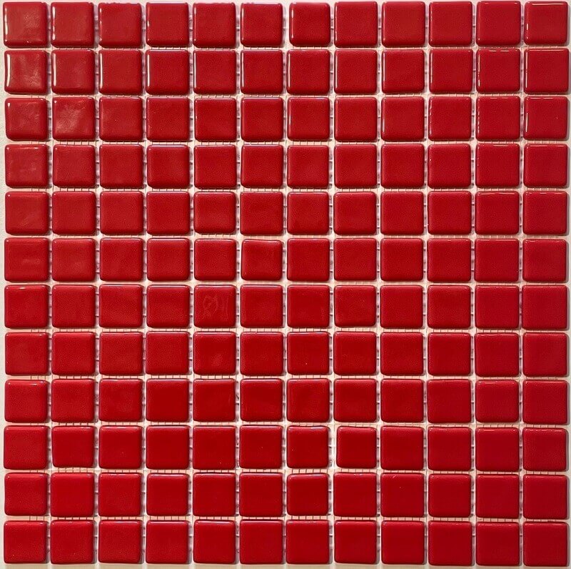 Pâte de verre espagnole unie Rojo