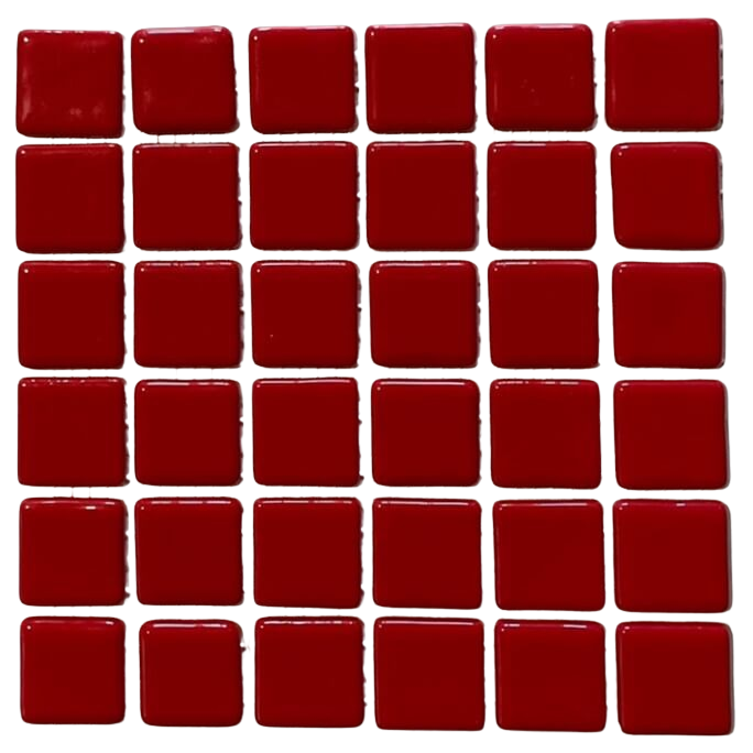 Pâte de verre espagnole unie Rojo