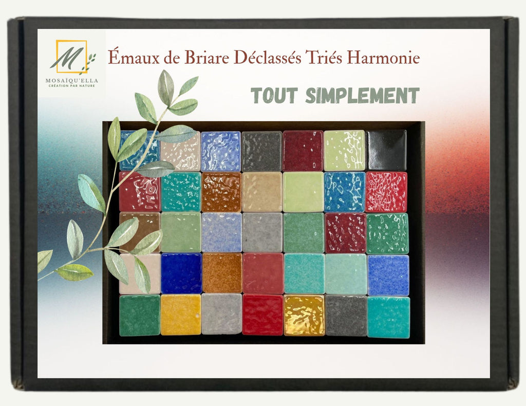 Boîte d'émaux de briare déclassées triés Harmonie 2 kg - couleurs variées