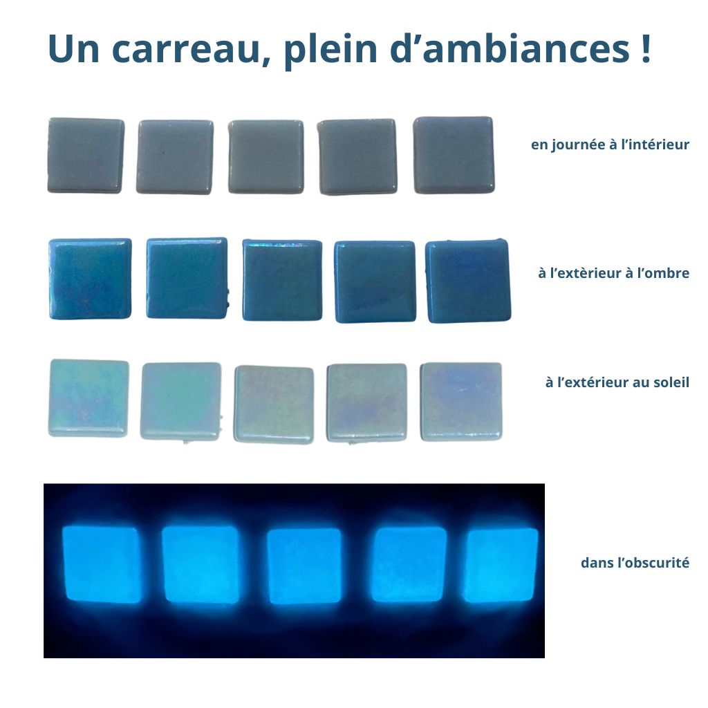 Pâtes de verre phosphorescentes