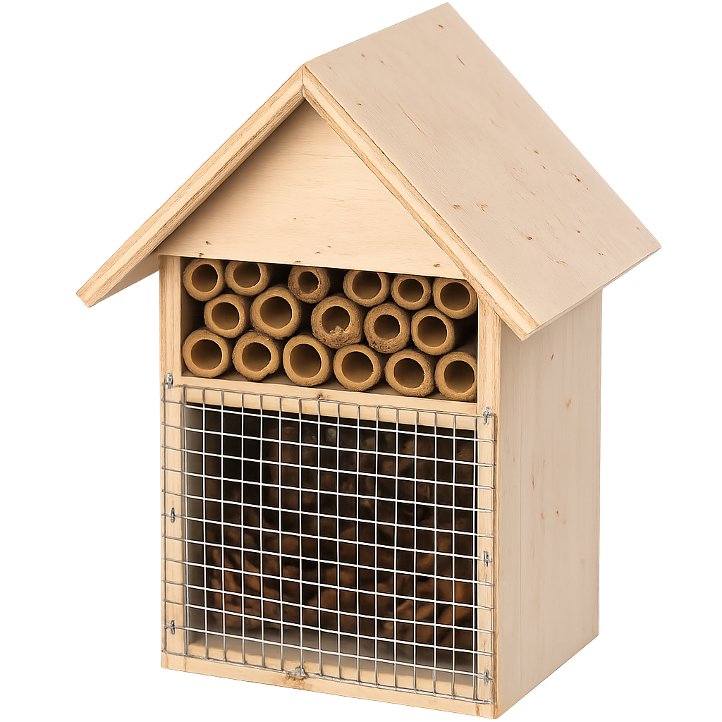 Hôtel à insectes en bois brut à décorer