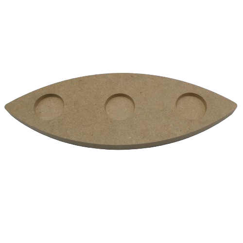 support bougeoir ovale en bois pour créer en mosaïque. Accueille  bougies chauffe plat