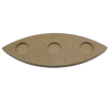 support bougeoir ovale en bois pour créer en mosaïque. Accueille  bougies chauffe plat
