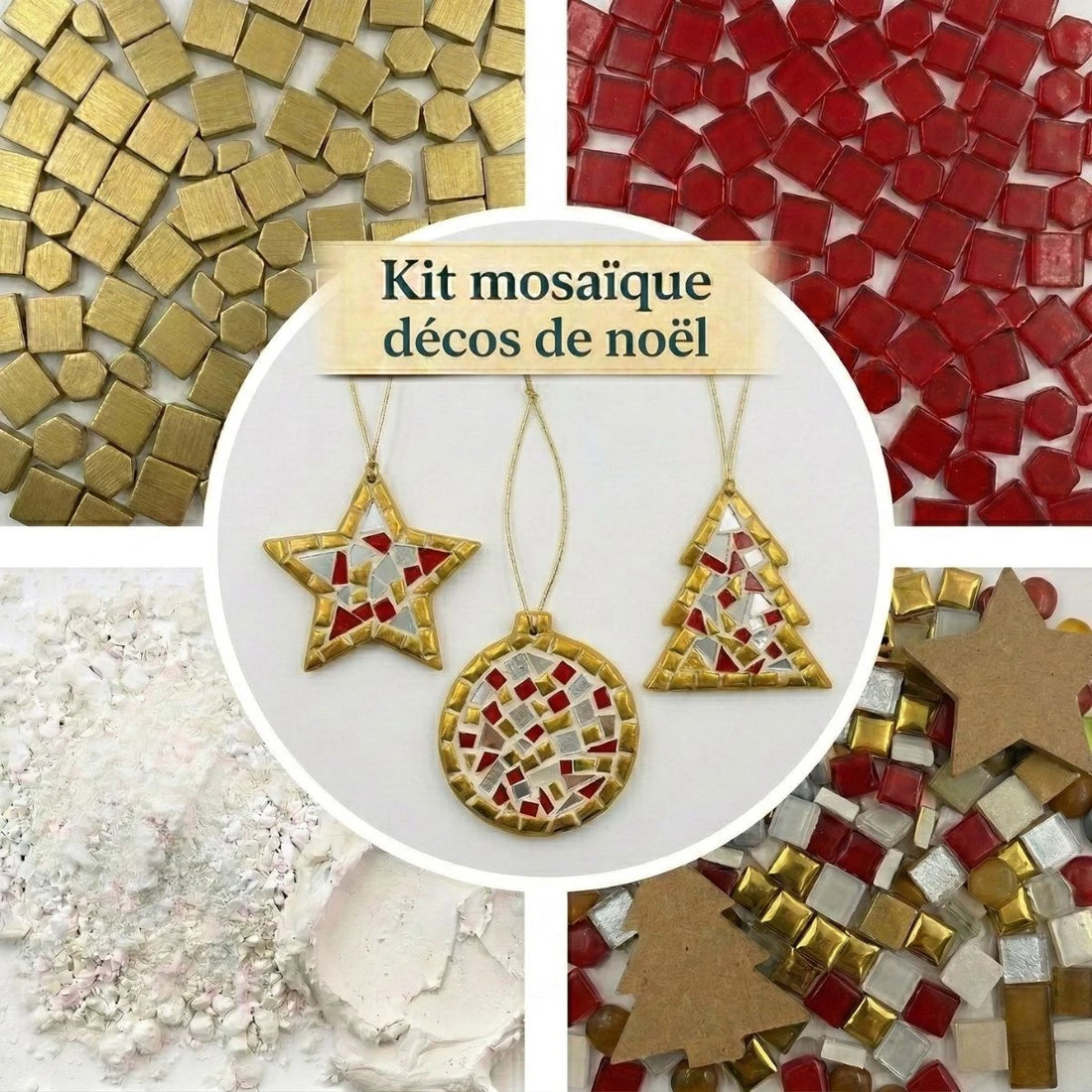 Kit DIY Mosaïque - Petites décos de Noël