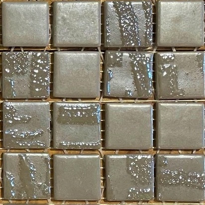 Pâte de verre décoratives fin de série pour la mosaïque : Nuance 3 des nervurés et lisses