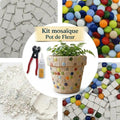 Kit mosaïque pot de fleur prêt à créer