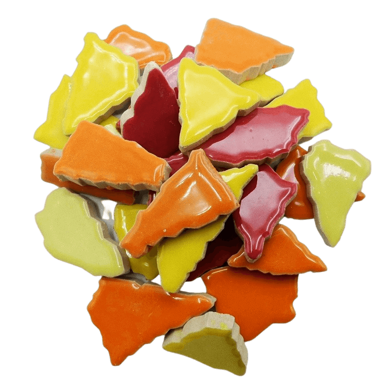 Fragments céramique Soleil pour la mosaïque