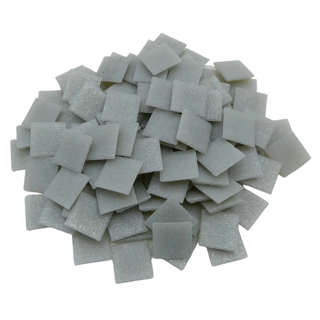Pâtes de verre Murano Gris clair Perle pour la mosaïque - Mosaïqu&
