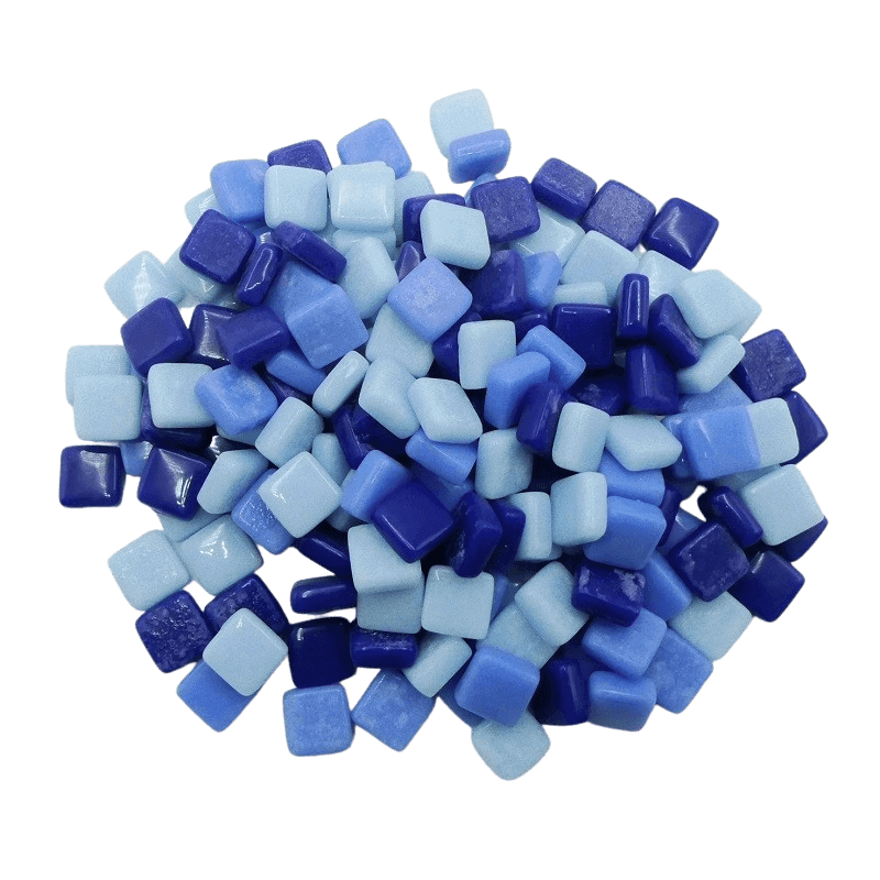 Micro mosaïque en verre brillant bleu pour la mosaïque