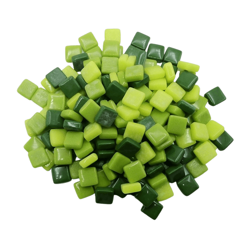 Micro mosaïques en verre brillant Vert pour la mosaïque