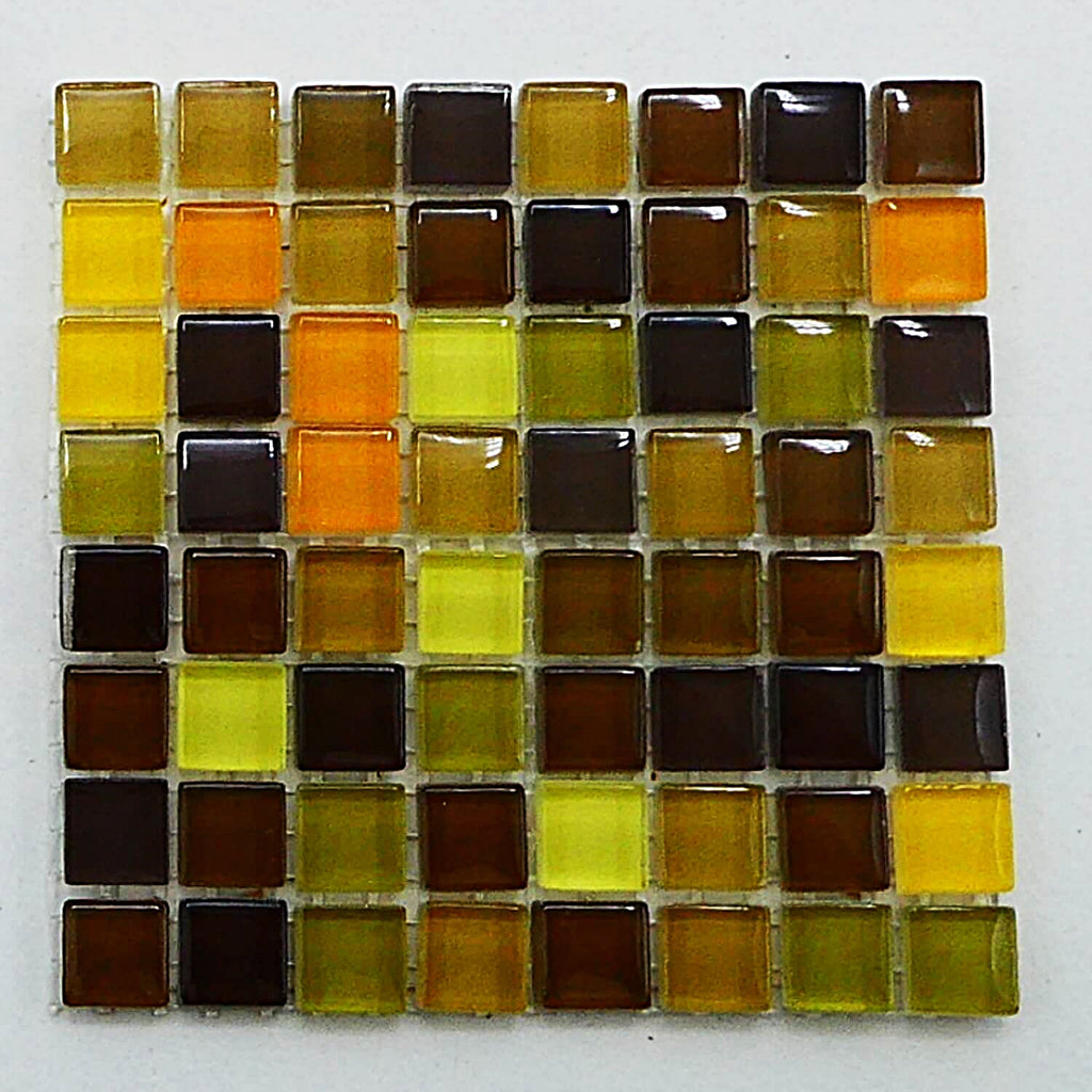 Petits carreaux pour mosaïques brun orange 
