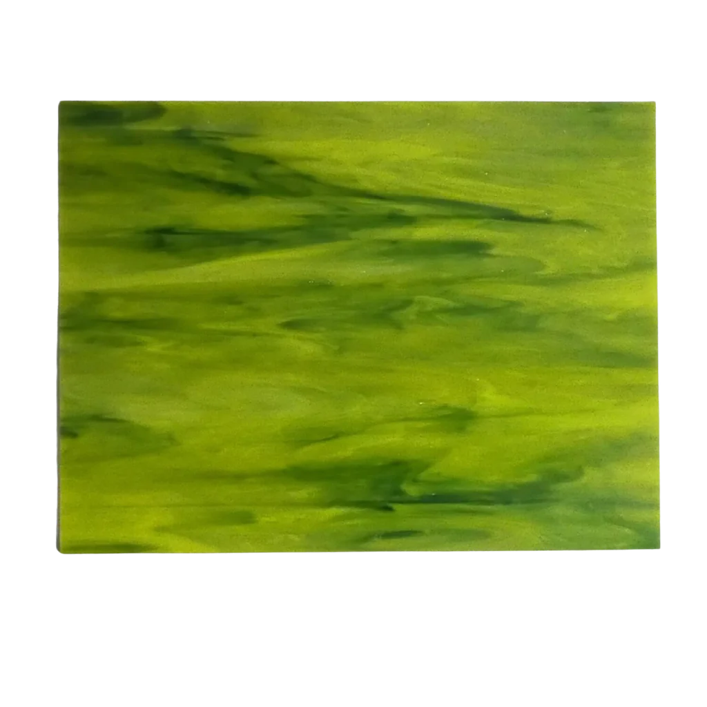 Plaques de verre Tiffany Vert Mousse 15 x 20 cm  pour mosaïque - Mosaïqu&