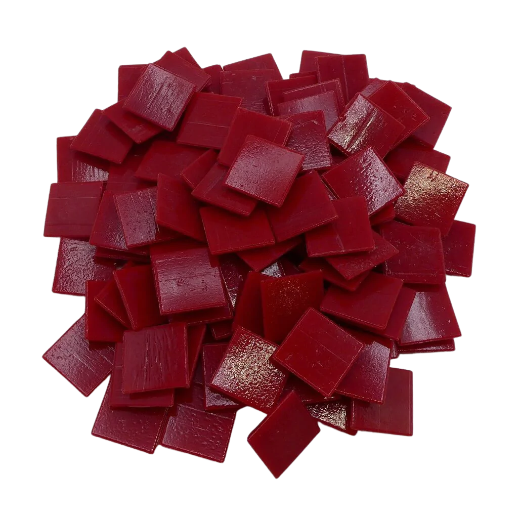 Pâtes de verre Murano Rouge Coquelicot pour la mosaïque - Mosaïqu&