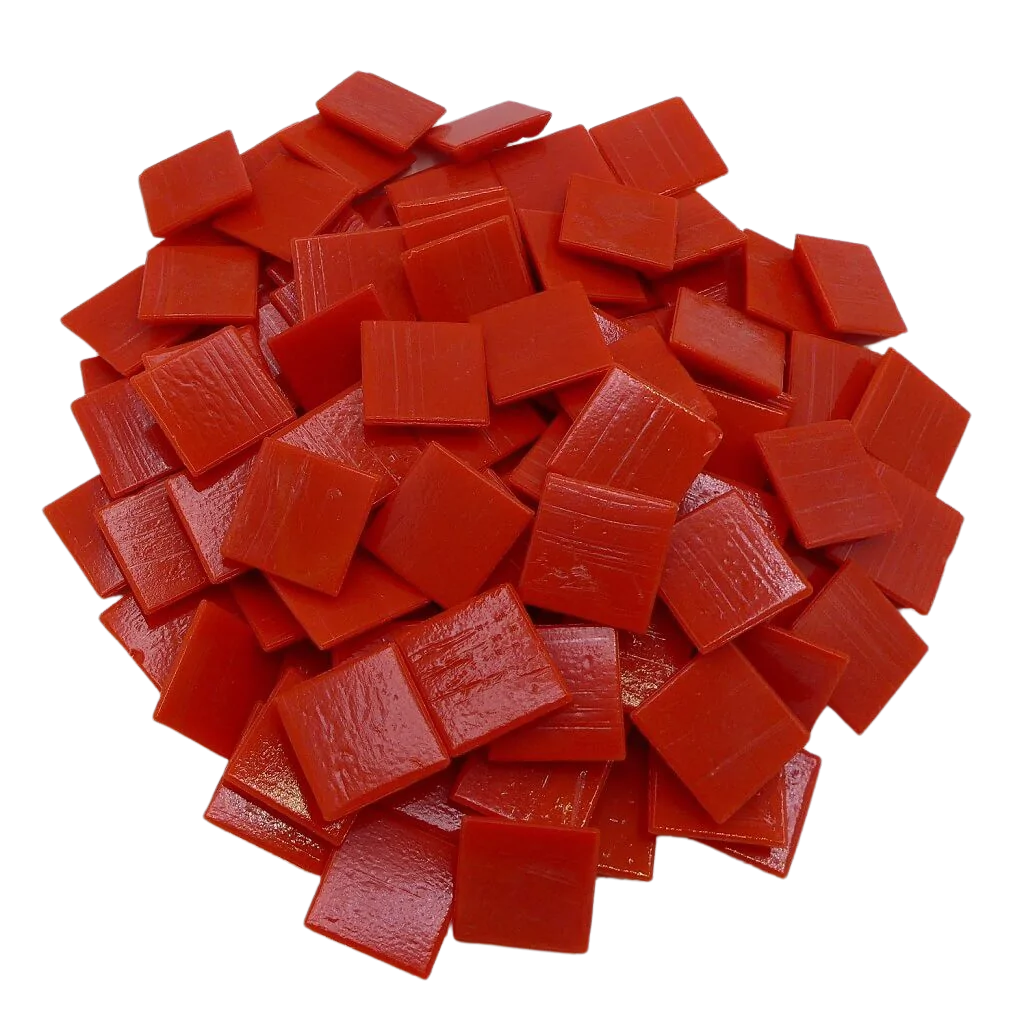 Pâtes de verre Murano Rouge Feu pour la mosaïque - Mosaïqu&
